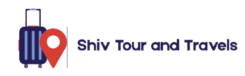 navy and red modern tour travel logo